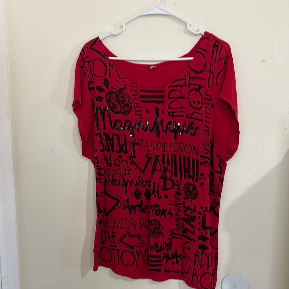 Apple Bottoms Red Graphic Tee
